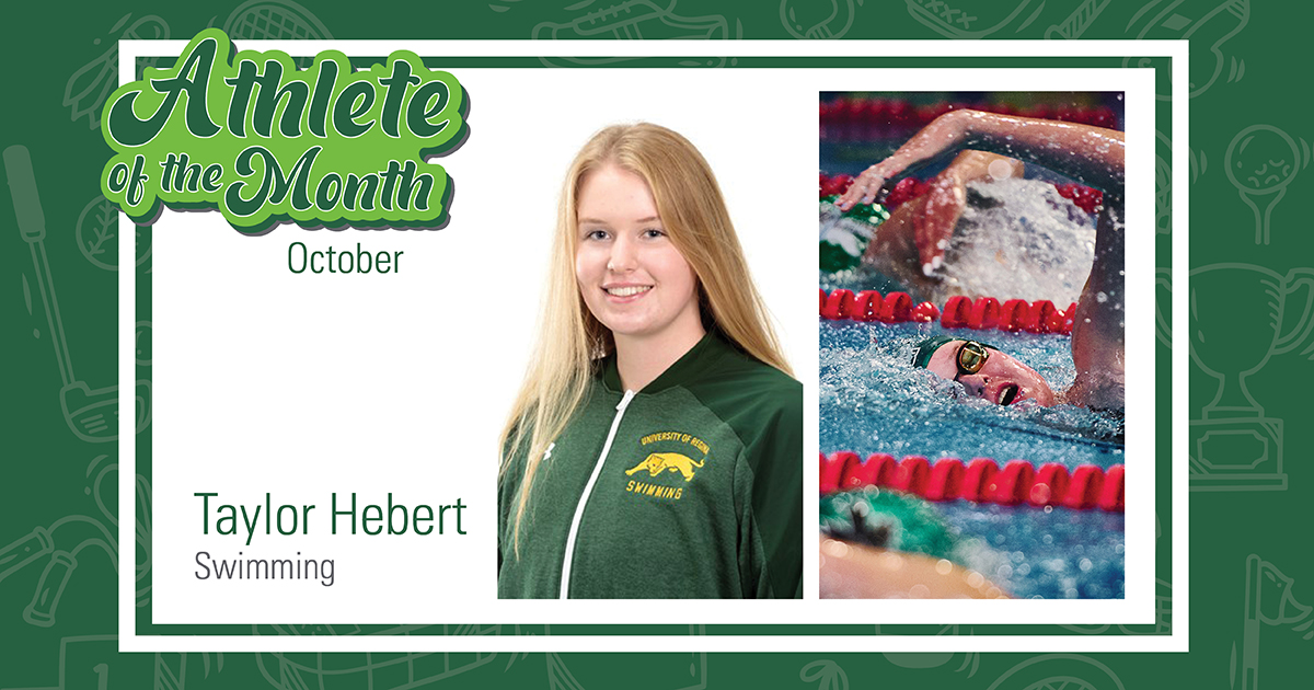 University swimmer Taylor Hebert earns October Athlete of the Month
