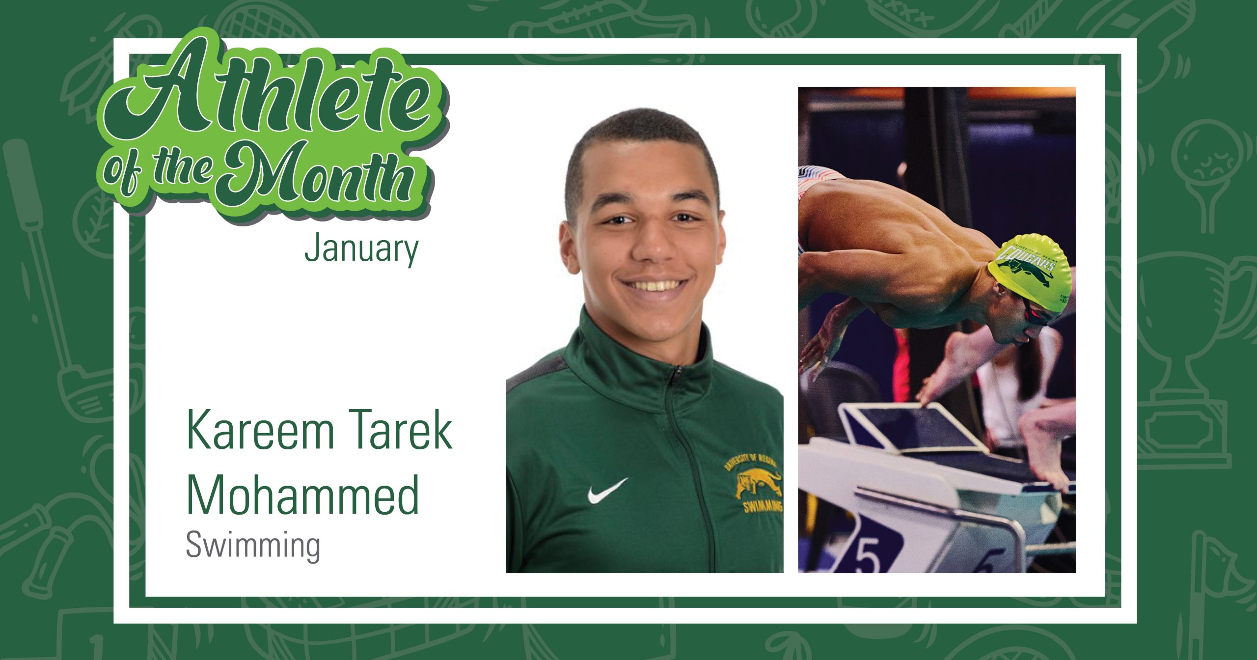 Regina-based swimmer Kareem Tarek Mohammed earns January Athlete of the Month
