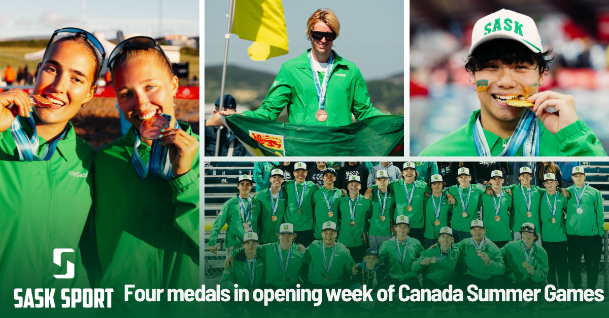 Photo collage of medallists from Week 1 of Canada Summer Games.