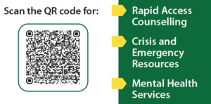 The back side of the wallet-sized card containing information about suicide prevention resources.