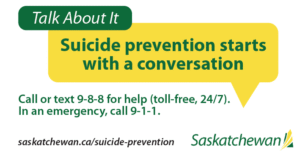The front side of the wallet-sized card containing information about suicide prevention resources.